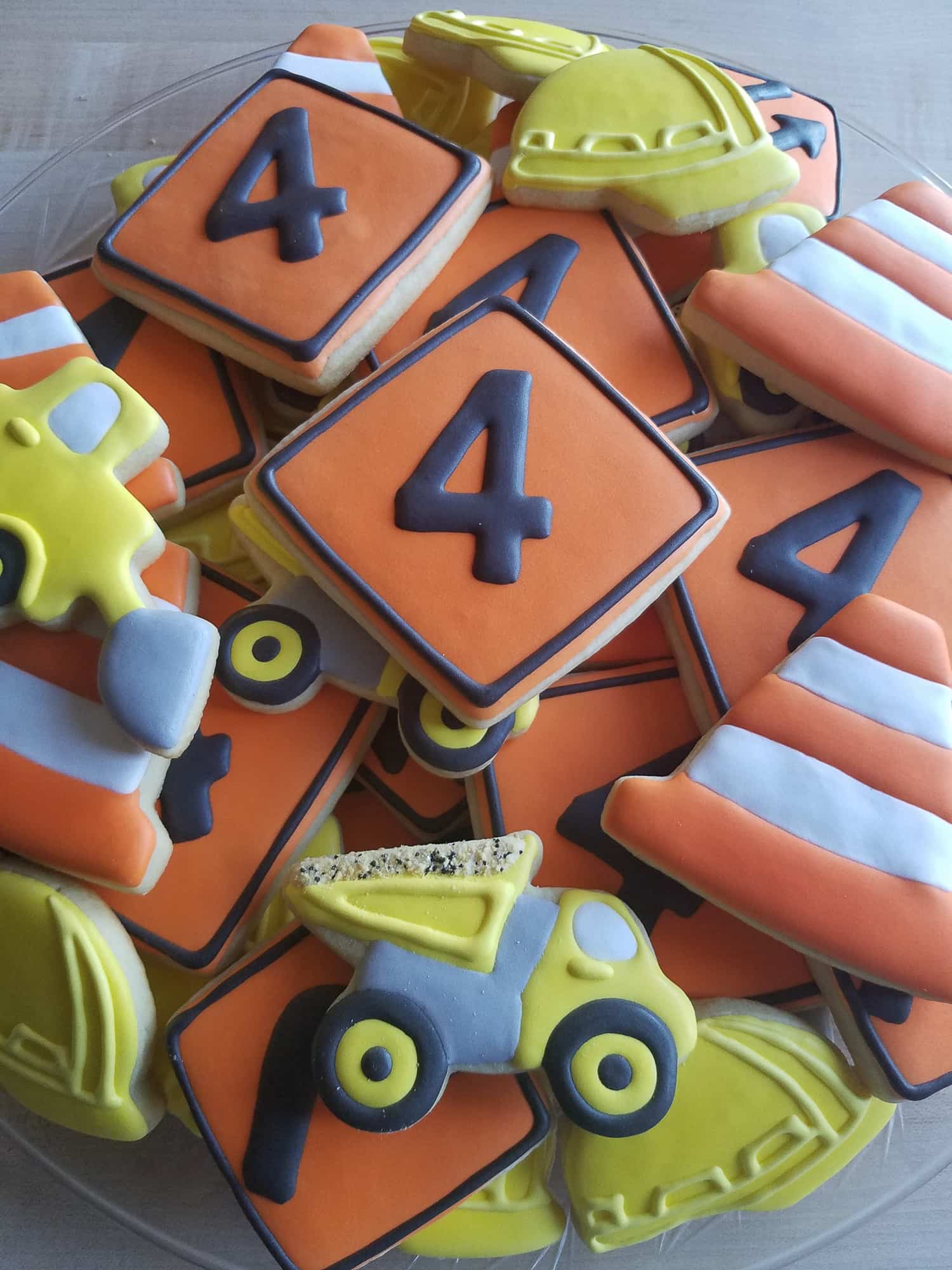 Royal icing with meringue powder used to decorate sugar cookies